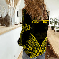 Personalised Philippines Independence Day Women Casual Shirt Pechera With Side Barong Patterns - Wonder Print Shop