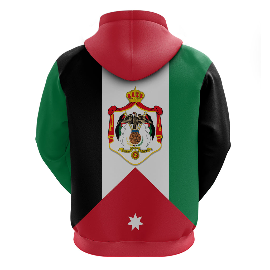 Hashemite Kingdom of Jordan Hoodie Jordan Flag Style - Wonder Print Shop
