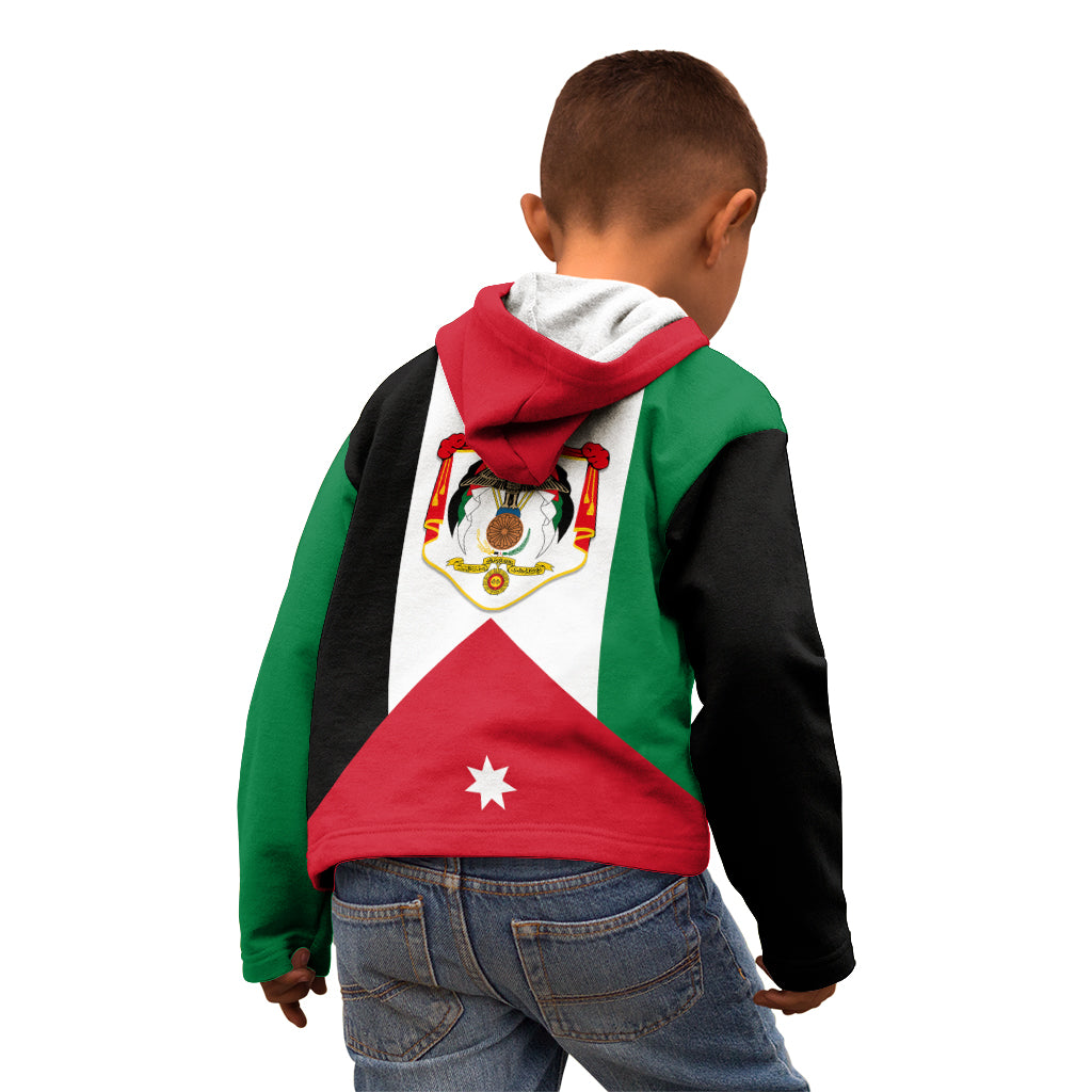 Hashemite Kingdom of Jordan Kid Hoodie Jordan Flag Style - Wonder Print Shop