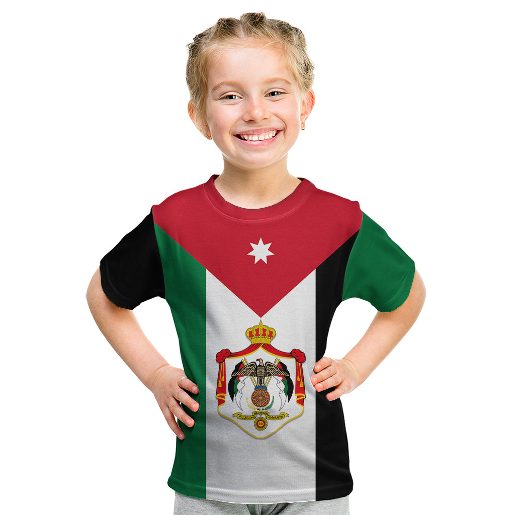 Hashemite Kingdom of Jordan Kid T Shirt Jordan Flag Style - Wonder Print Shop