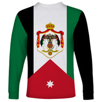 Hashemite Kingdom of Jordan Long Sleeve Shirt Jordan Flag Style - Wonder Print Shop