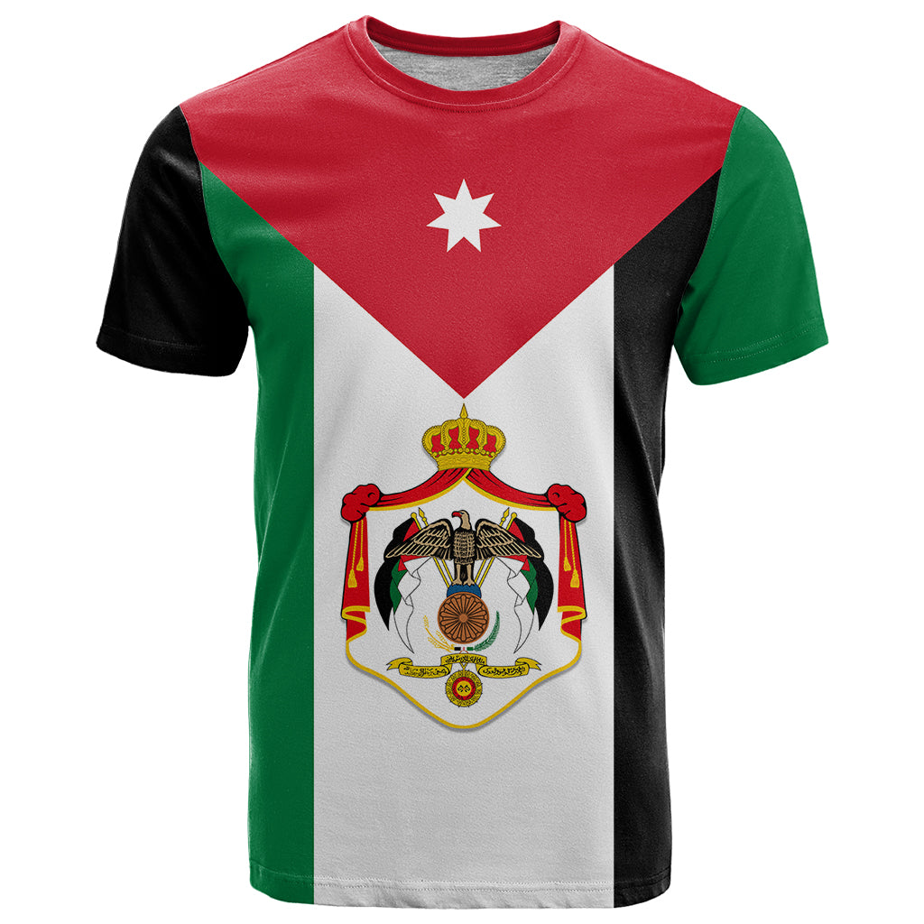 Hashemite Kingdom of Jordan T Shirt Jordan Flag Style - Wonder Print Shop