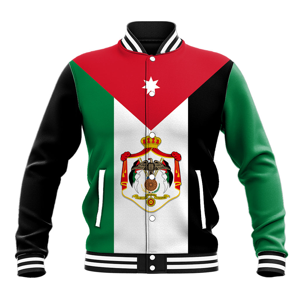 Personalised Hashemite Kingdom of Jordan Baseball Jacket Jordan Flag Style LT9 - Wonder Print Shop