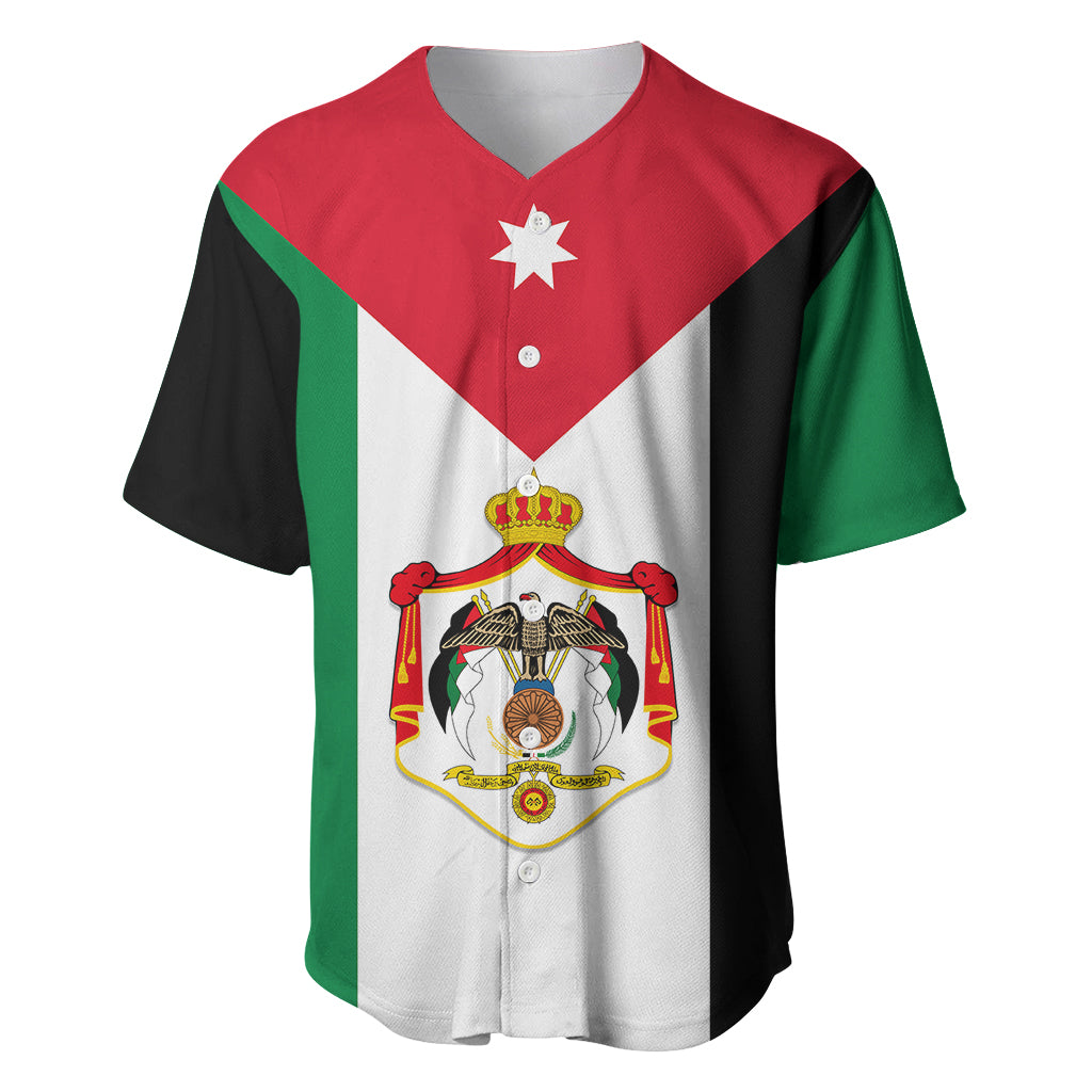 Personalised Hashemite Kingdom of Jordan Baseball Jersey Jordan Flag Style LT9 - Wonder Print Shop
