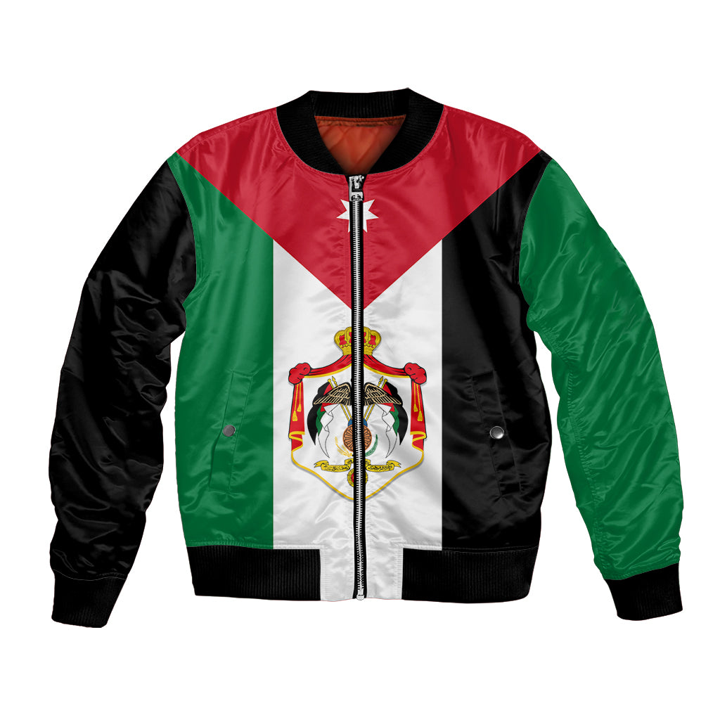 Personalised Hashemite Kingdom of Jordan Bomber Jacket Jordan Flag Style LT9 - Wonder Print Shop