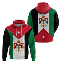 Custom Hashemite Kingdom of Jordan Hoodie Jordan Flag Style - Wonder Print Shop