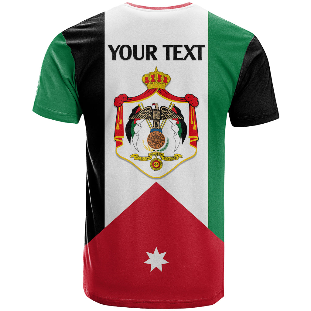 Personalised Hashemite Kingdom of Jordan T Shirt Jordan Flag Style - Wonder Print Shop