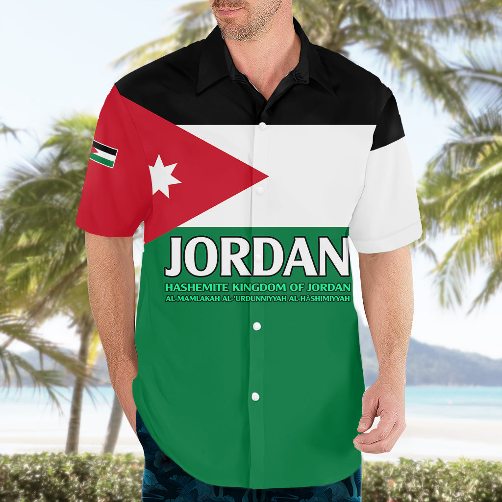Jordan Hawaiian Shirt Jordan Independence Anniversary Simple Flag Style - Wonder Print Shop