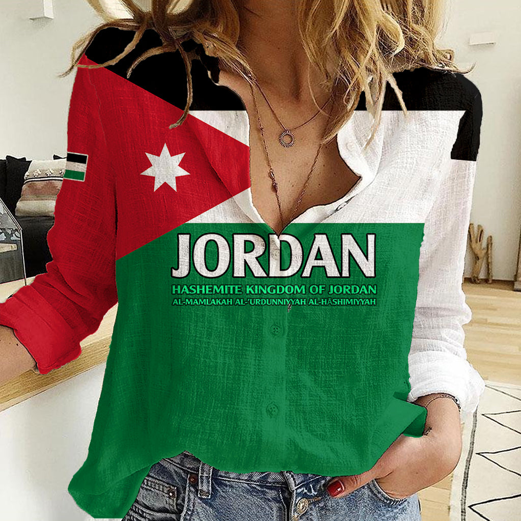 Jordan Women Casual Shirt Jordan Independence Anniversary Simple Flag Style - Wonder Print Shop