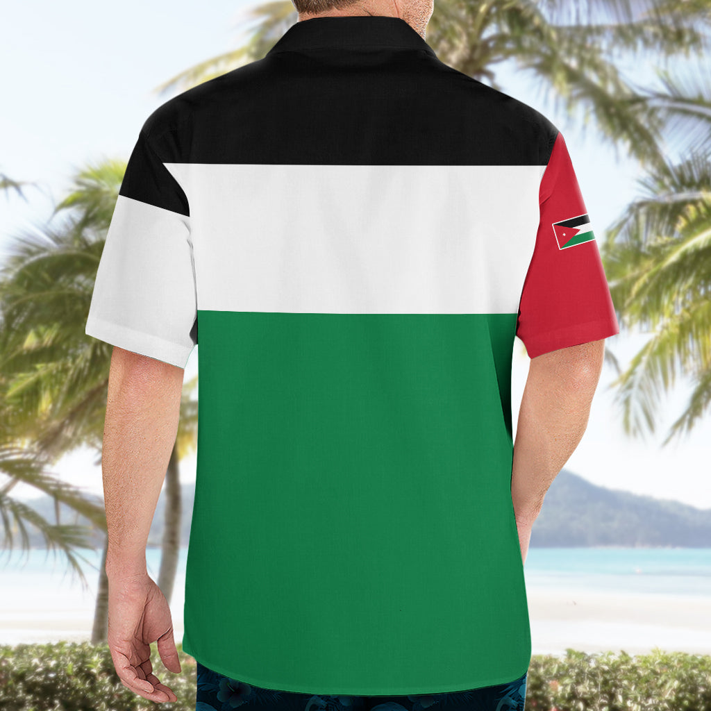 Personalised Jordan Hawaiian Shirt Jordan Independence Anniversary Simple Flag Style - Wonder Print Shop