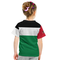 Personalised Jordan Kid T Shirt Jordan Independence Anniversary Simple Flag Style - Wonder Print Shop
