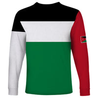 Personalised Jordan Long Sleeve Shirt Jordan Independence Anniversary Simple Flag Style - Wonder Print Shop