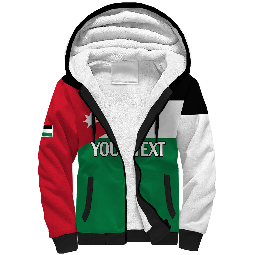 Personalised Jordan Sherpa Hoodie Jordan Independence Anniversary Simple Flag Style - Wonder Print Shop