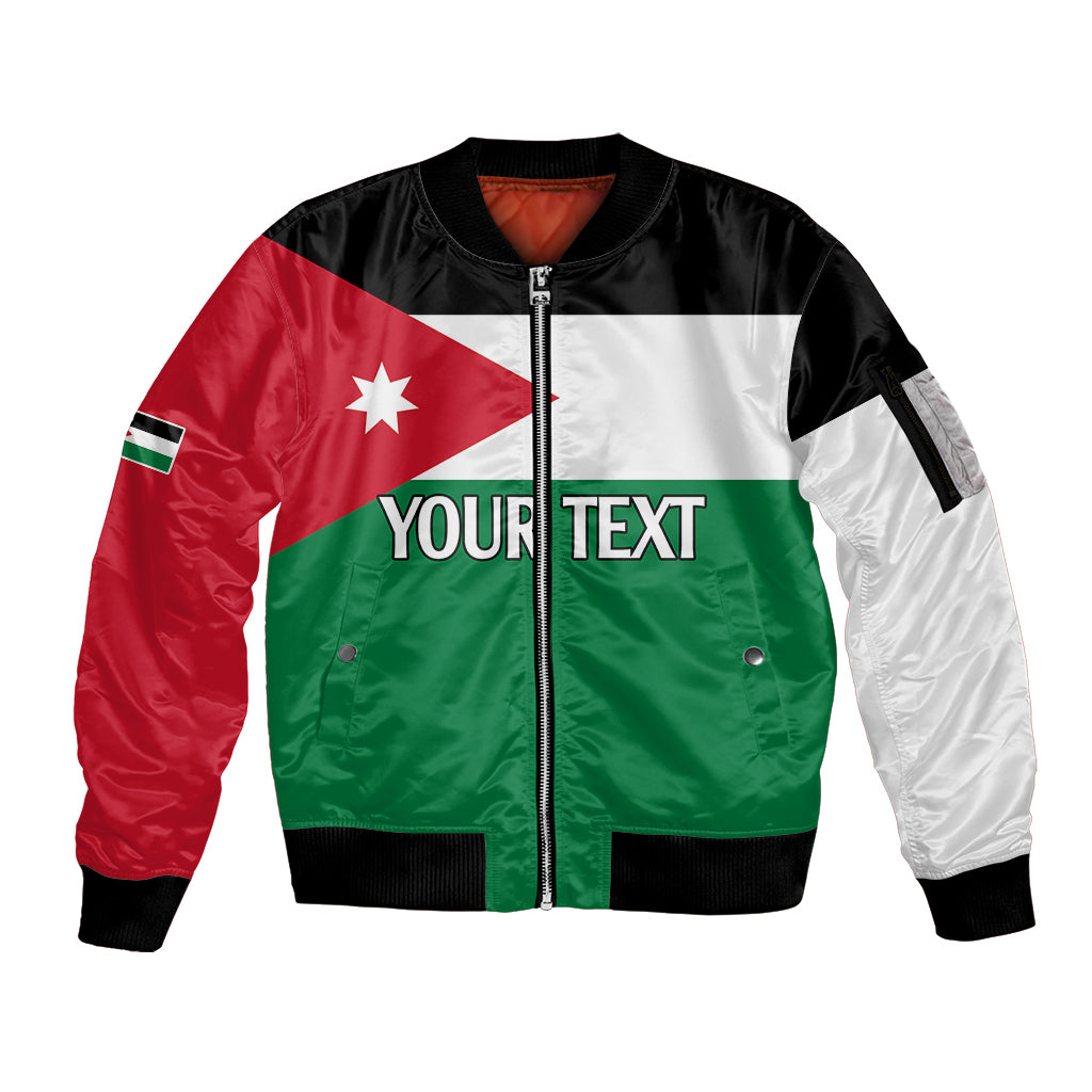 Personalised Jordan Sleeve Zip Bomber Jacket Jordan Independence Anniversary Simple Flag Style - Wonder Print Shop