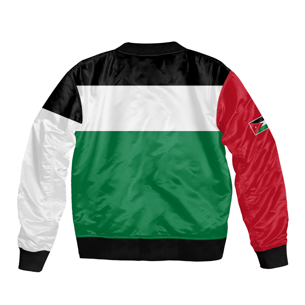 Personalised Jordan Sleeve Zip Bomber Jacket Jordan Independence Anniversary Simple Flag Style - Wonder Print Shop