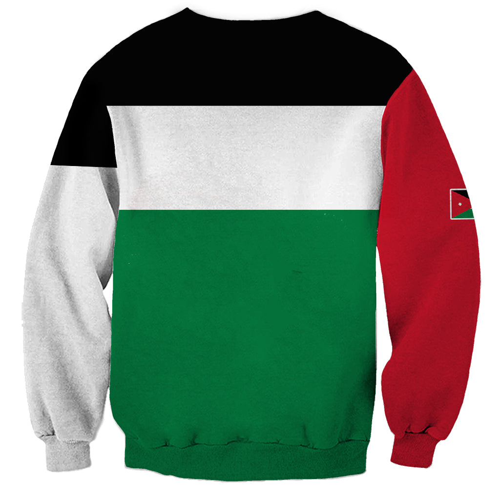 Personalised Jordan Sweatshirt Jordan Independence Anniversary Simple Flag Style - Wonder Print Shop