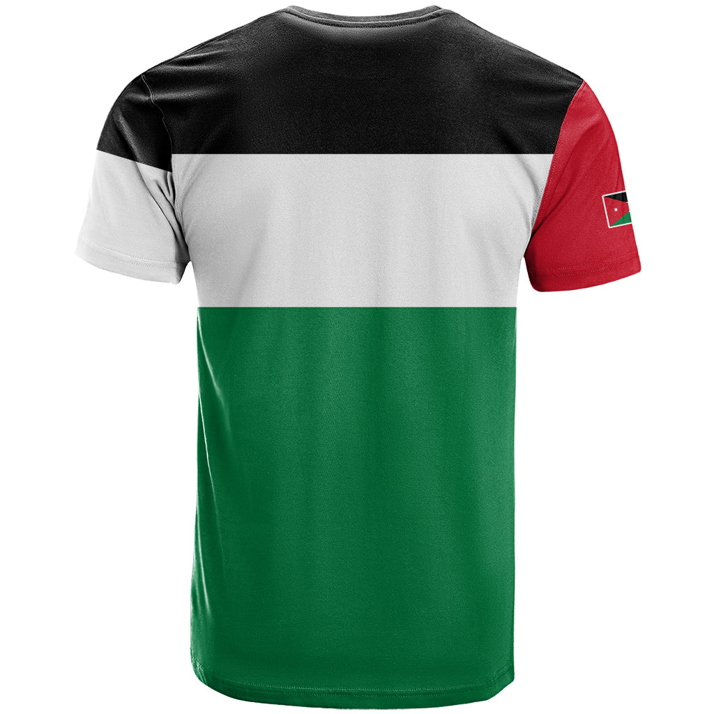 Personalised Jordan T Shirt Jordan Independence Anniversary Simple Flag Style - Wonder Print Shop