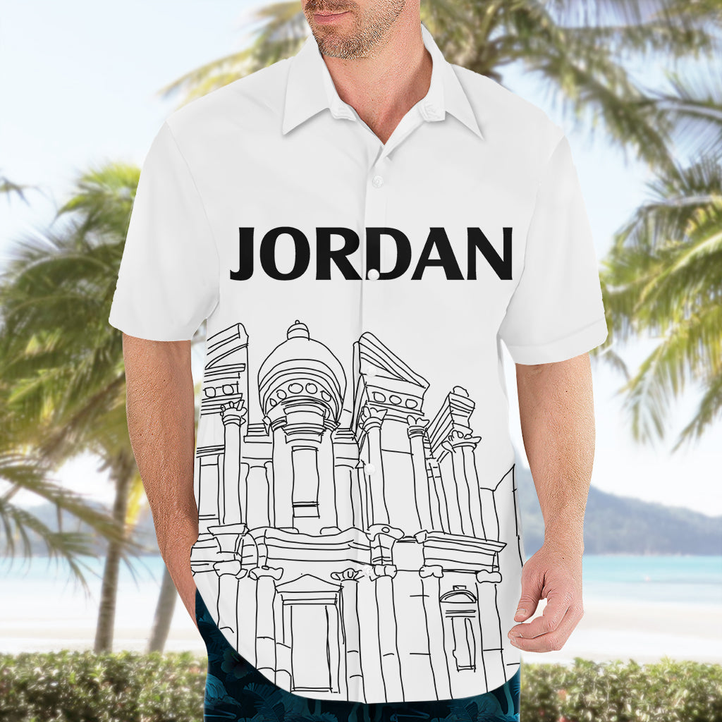 Jordan Hawaiian Shirt Al-Khazneh in Jordan Simple - Wonder Print Shop