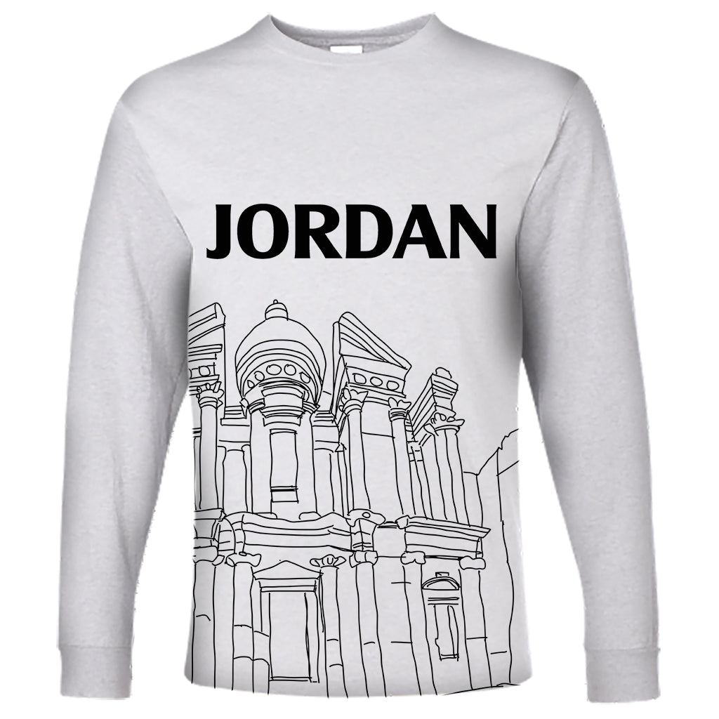 Jordan Long Sleeve Shirt Al-Khazneh in Jordan Simple - Wonder Print Shop