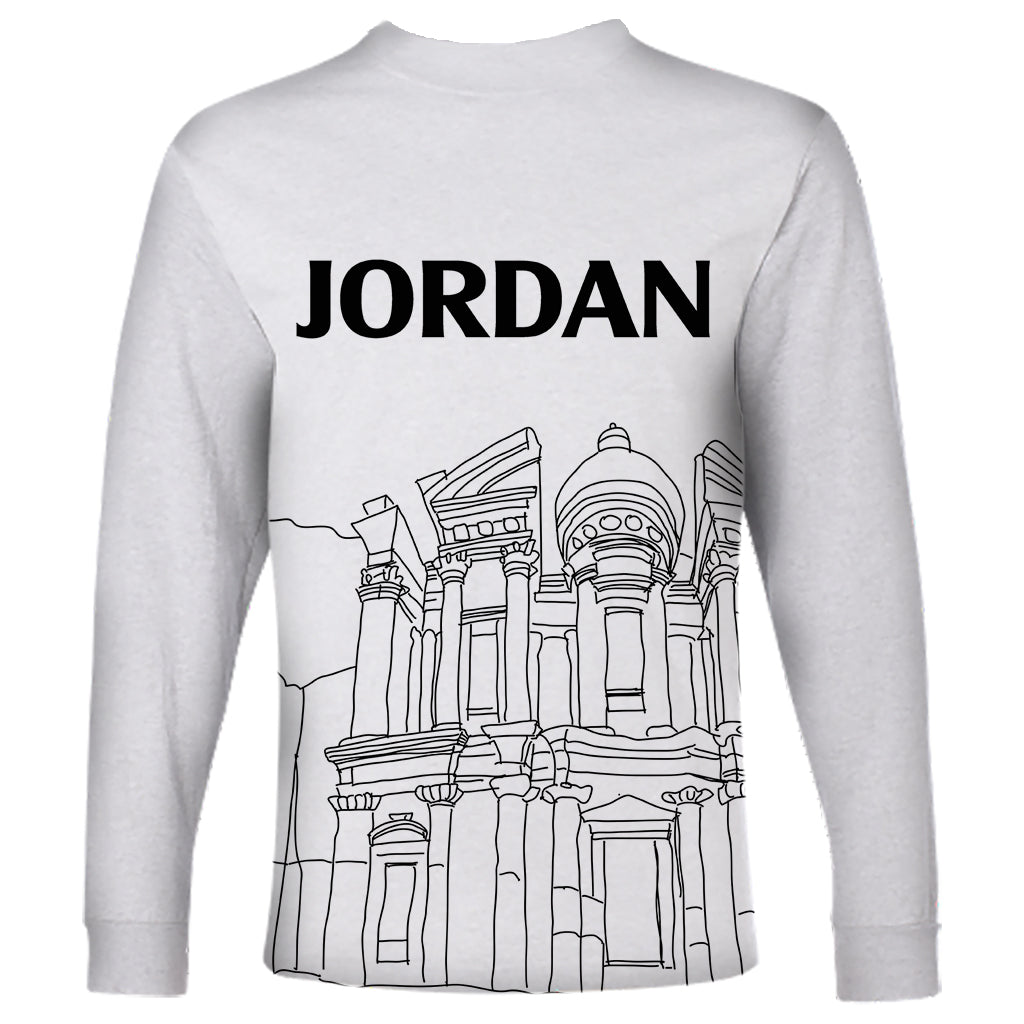 Jordan Long Sleeve Shirt Al-Khazneh in Jordan Simple - Wonder Print Shop