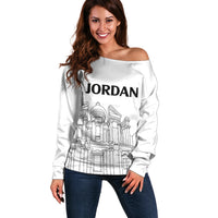 Jordan Off Shoulder Sweater Al-Khazneh in Jordan Simple - Wonder Print Shop