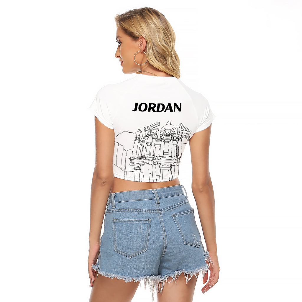 Jordan Raglan Cropped T Shirt Al-Khazneh in Jordan Simple - Wonder Print Shop