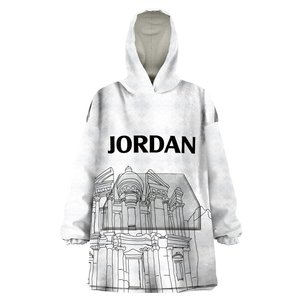 Jordan Wearable Blanket Hoodie Al-Khazneh in Jordan Simple - Wonder Print Shop