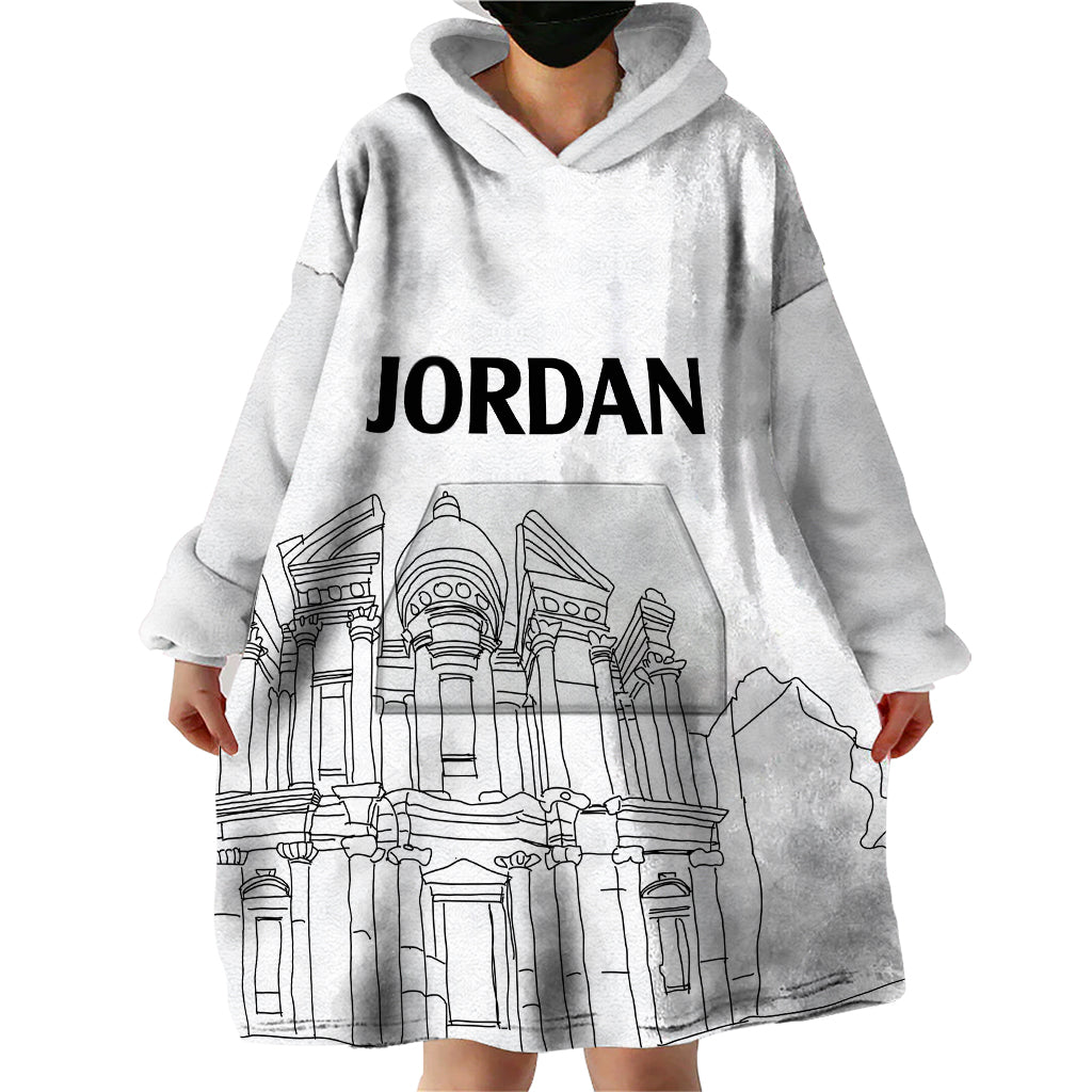Jordan Wearable Blanket Hoodie Al-Khazneh in Jordan Simple - Wonder Print Shop