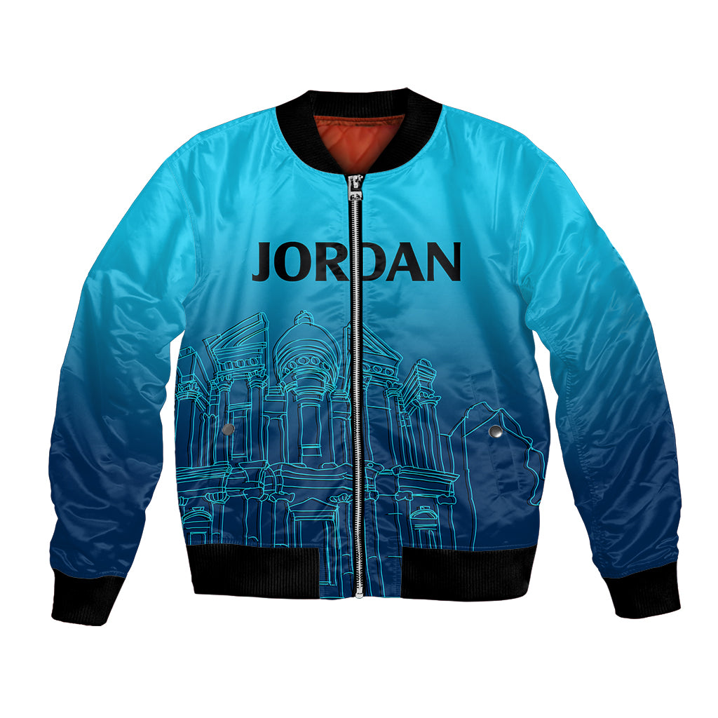 Jordan Bomber Jacket Al-Khazneh in Jordan Blue Gradient LT9 - Wonder Print Shop