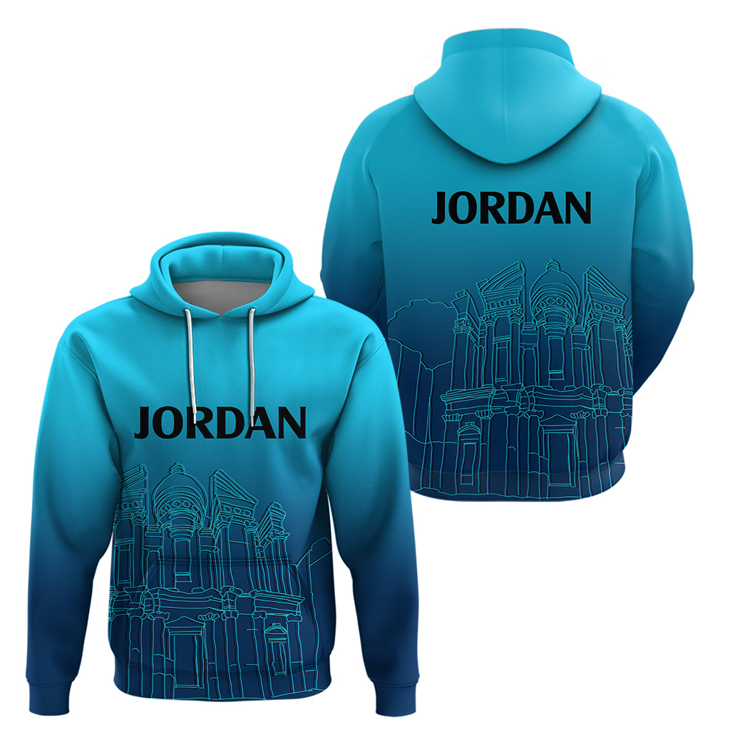 Jordan Hoodie Al-Khazneh in Jordan Blue Gradient - Wonder Print Shop