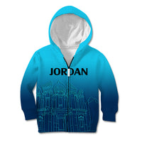 Jordan Kid Hoodie Al-Khazneh in Jordan Blue Gradient - Wonder Print Shop
