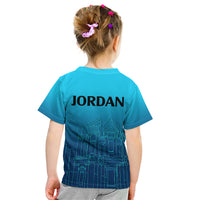 Jordan Kid T Shirt Al-Khazneh in Jordan Blue Gradient - Wonder Print Shop