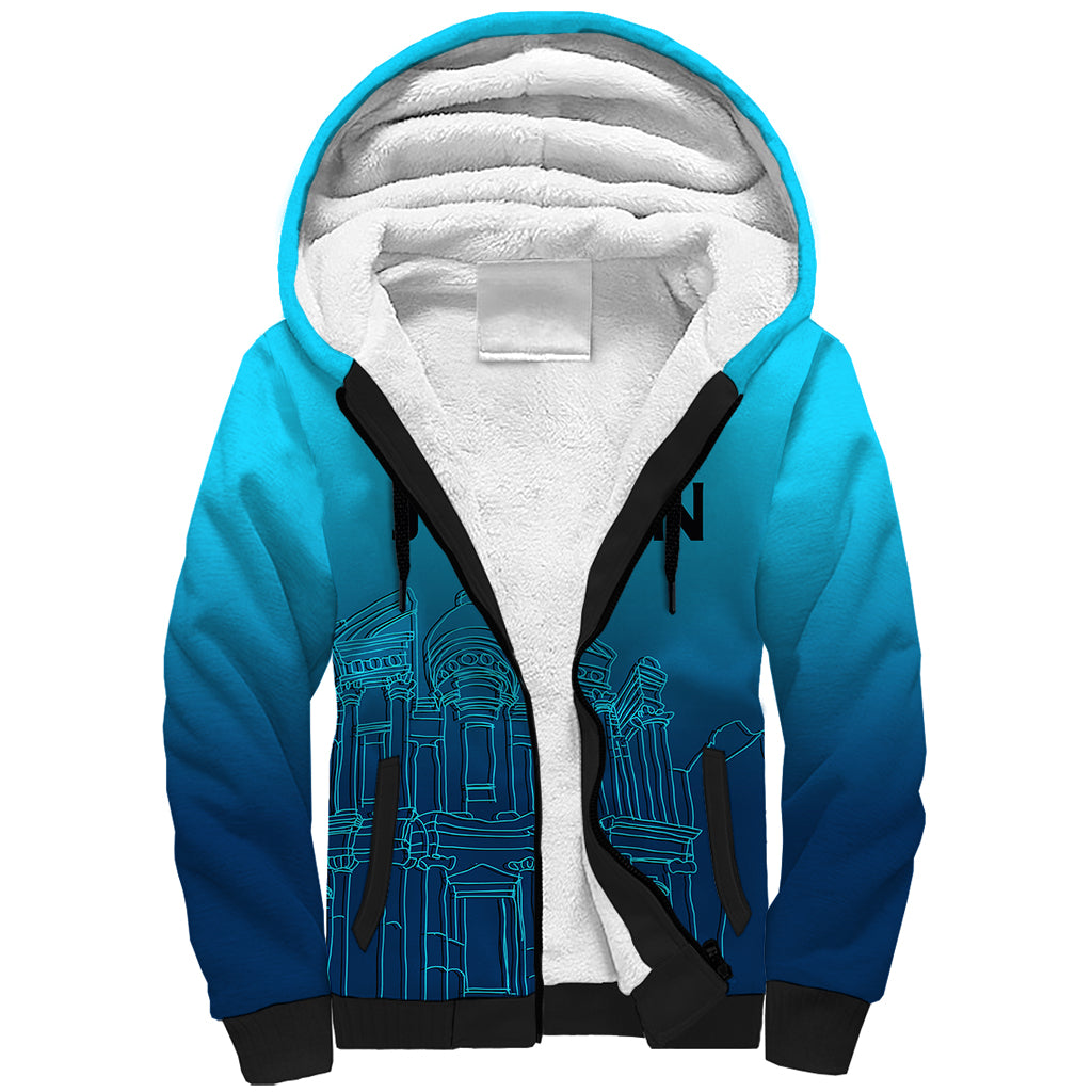 Jordan Sherpa Hoodie Al-Khazneh in Jordan Blue Gradient - Wonder Print Shop