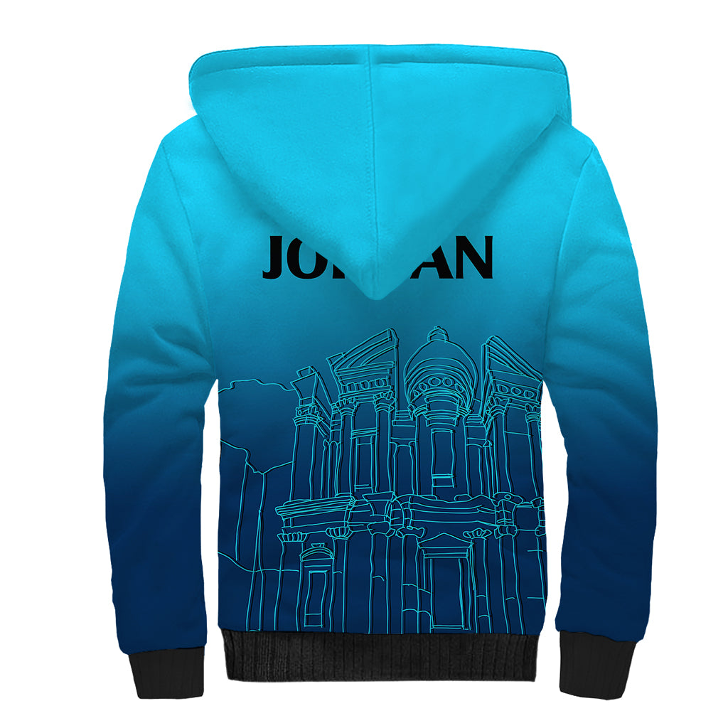Jordan Sherpa Hoodie Al-Khazneh in Jordan Blue Gradient - Wonder Print Shop