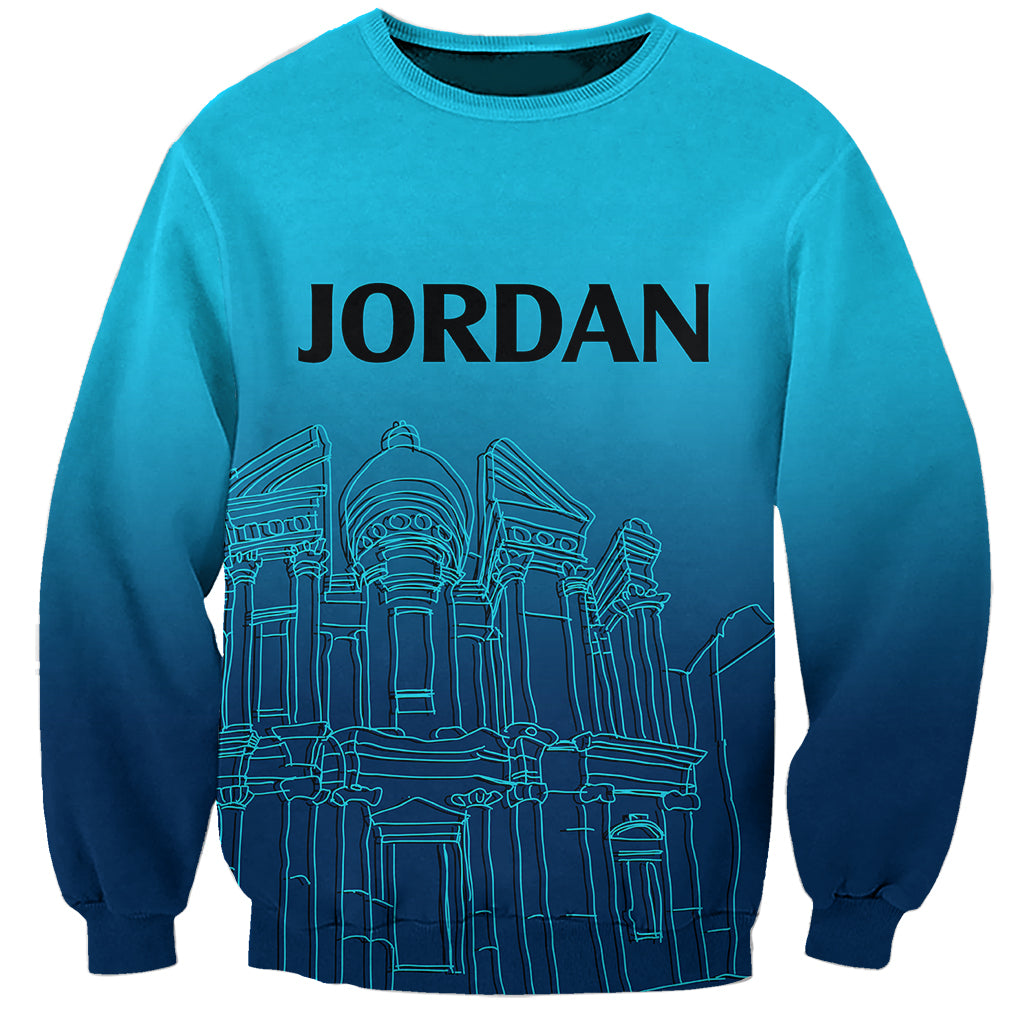 Jordan Sweatshirt Al-Khazneh in Jordan Blue Gradient - Wonder Print Shop