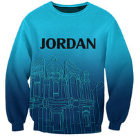 Jordan Sweatshirt Al-Khazneh in Jordan Blue Gradient - Wonder Print Shop