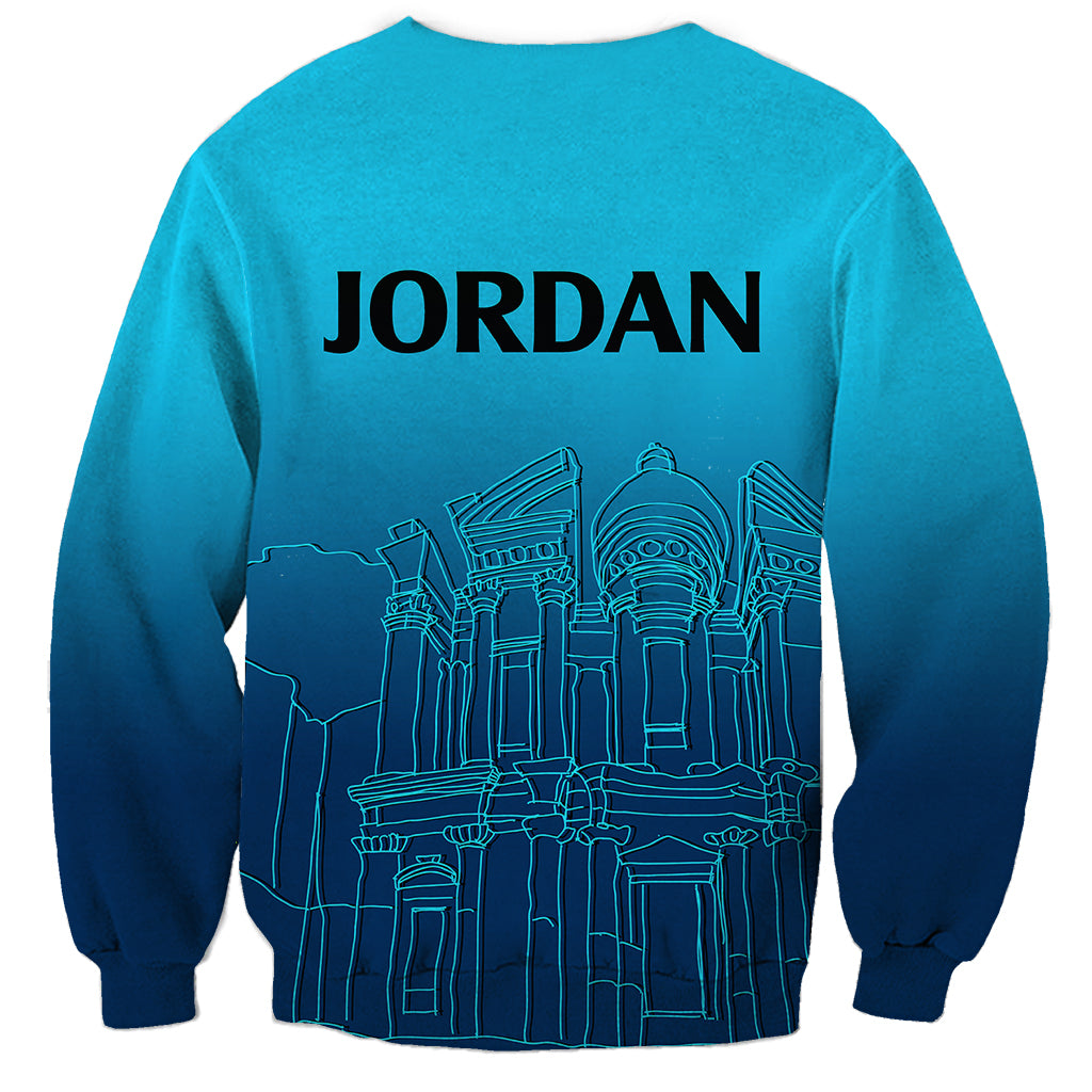 Jordan Sweatshirt Al-Khazneh in Jordan Blue Gradient - Wonder Print Shop