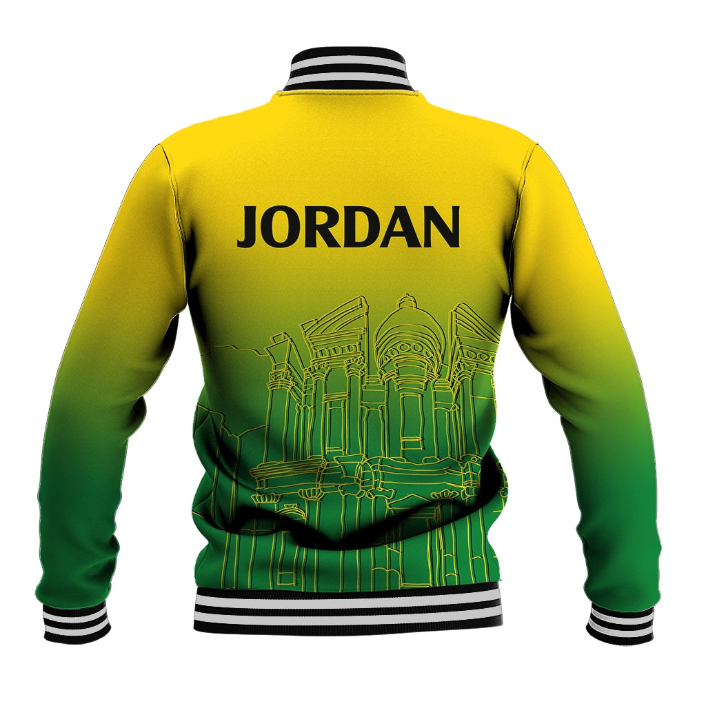 Jordan Baseball Jacket Al-Khazneh in Jordan Green Gradient LT9 - Wonder Print Shop