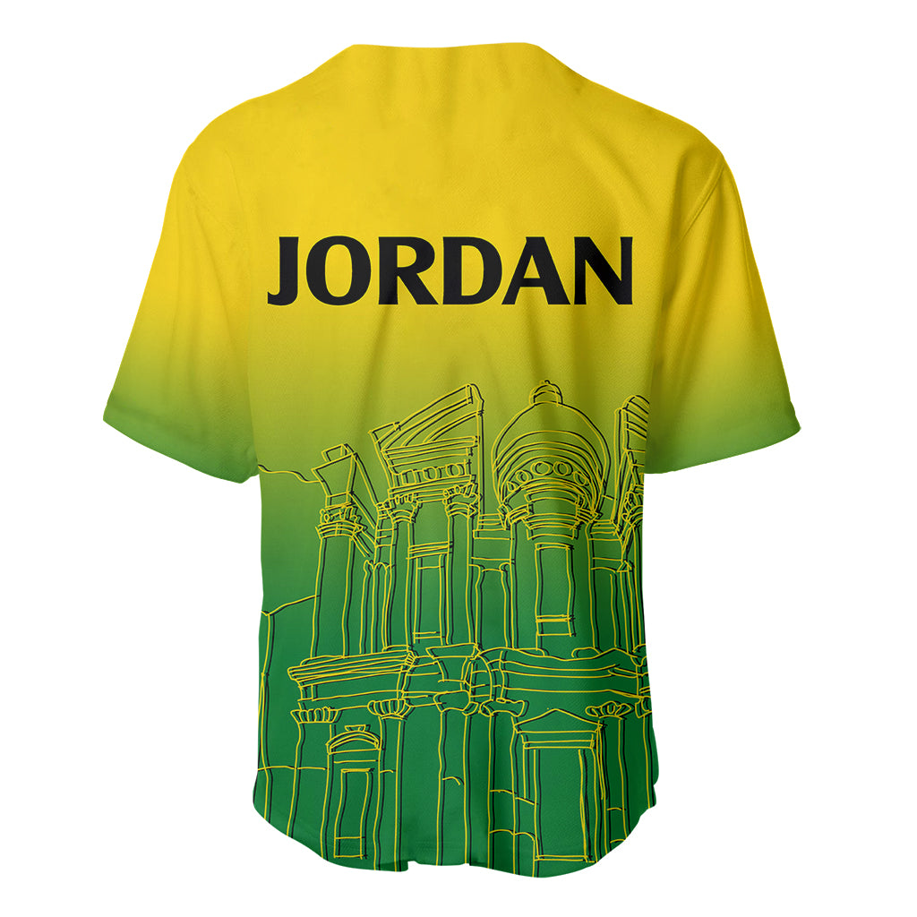 Jordan Baseball Jersey Al-Khazneh in Jordan Green Gradient LT9 - Wonder Print Shop