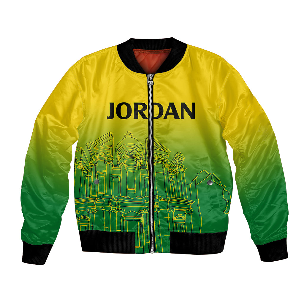 Jordan Bomber Jacket Al-Khazneh in Jordan Green Gradient LT9 - Wonder Print Shop