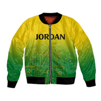 Jordan Bomber Jacket Al-Khazneh in Jordan Green Gradient LT9 - Wonder Print Shop