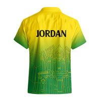 Jordan Hawaiian Shirt Al-Khazneh in Jordan Green Gradient - Wonder Print Shop