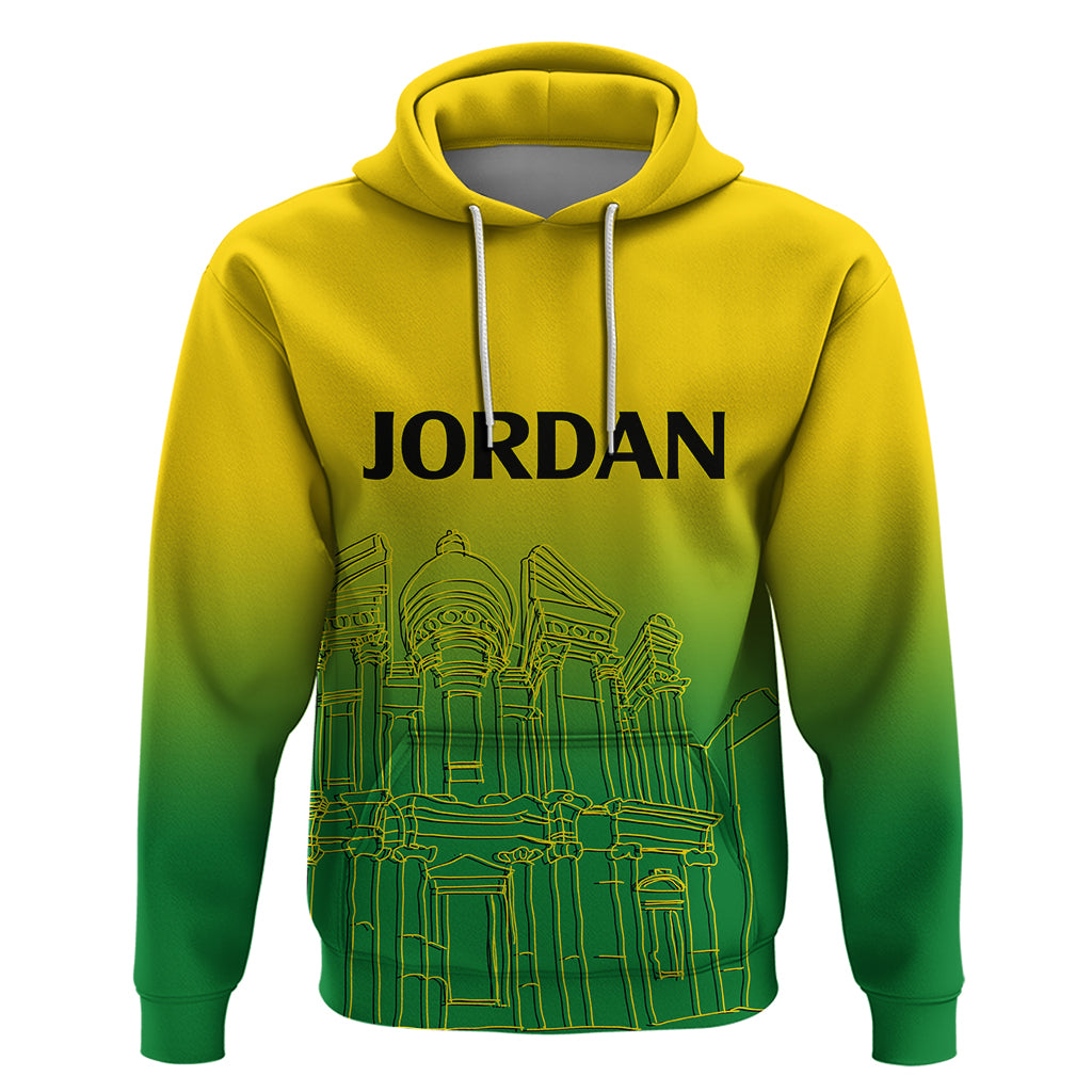 Jordan Hoodie Al-Khazneh in Jordan Green Gradient - Wonder Print Shop