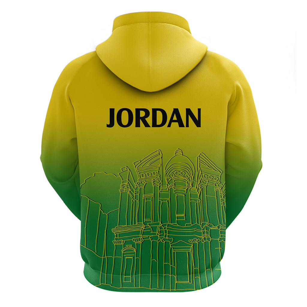 Jordan Hoodie Al-Khazneh in Jordan Green Gradient - Wonder Print Shop