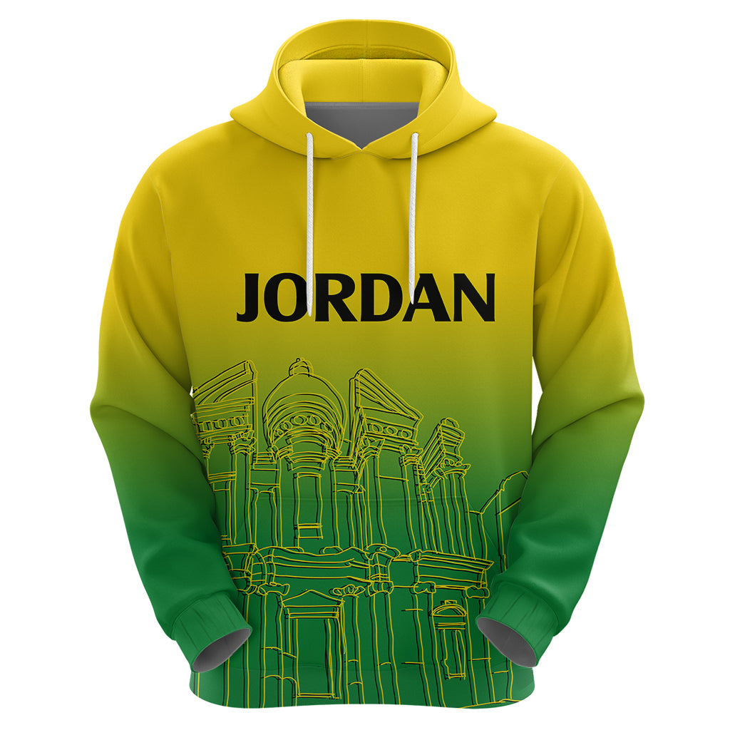 Jordan Hoodie Al-Khazneh in Jordan Green Gradient - Wonder Print Shop