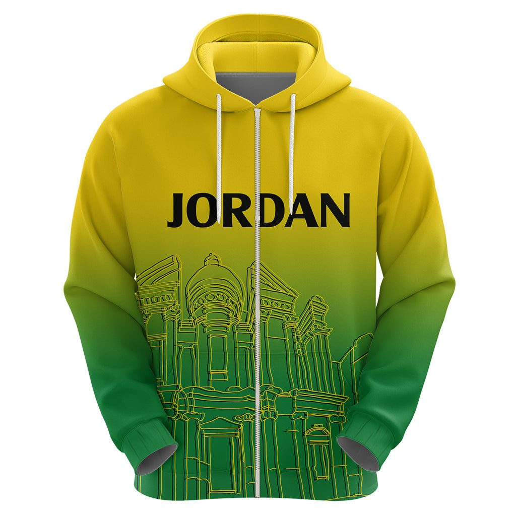 Jordan Hoodie Al-Khazneh in Jordan Green Gradient - Wonder Print Shop