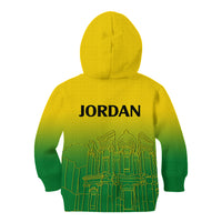 Jordan Kid Hoodie Al-Khazneh in Jordan Green Gradient - Wonder Print Shop