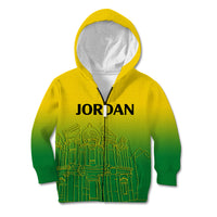 Jordan Kid Hoodie Al-Khazneh in Jordan Green Gradient - Wonder Print Shop