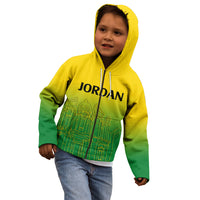 Jordan Kid Hoodie Al-Khazneh in Jordan Green Gradient - Wonder Print Shop