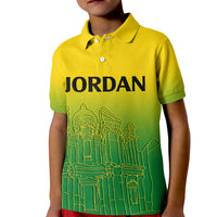 Jordan Polo Shirt for Kid Al Khazneh in Jordan Green Gradient - Wonder Print Shop